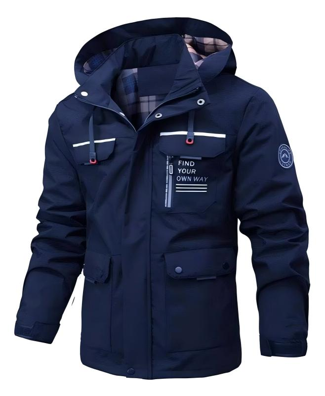 Christian Men's Lightweight Waterproof Rain Jacket for Winter, view 5 - Elena Harper