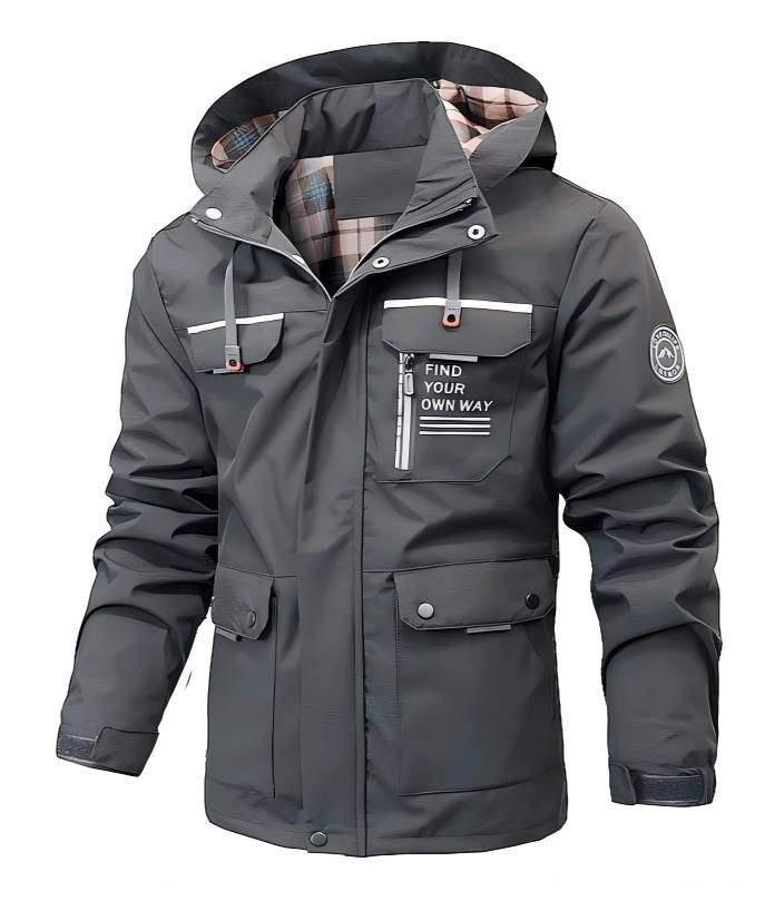 Christian Men's Lightweight Waterproof Rain Jacket for Winter, view 7 - Elena Harper