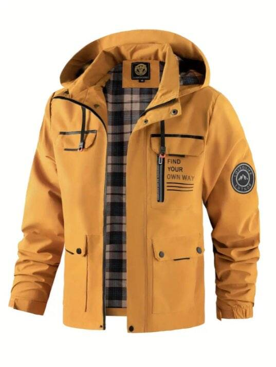 Christian Men's Lightweight Waterproof Rain Jacket for Winter, view 6 - Elena Harper