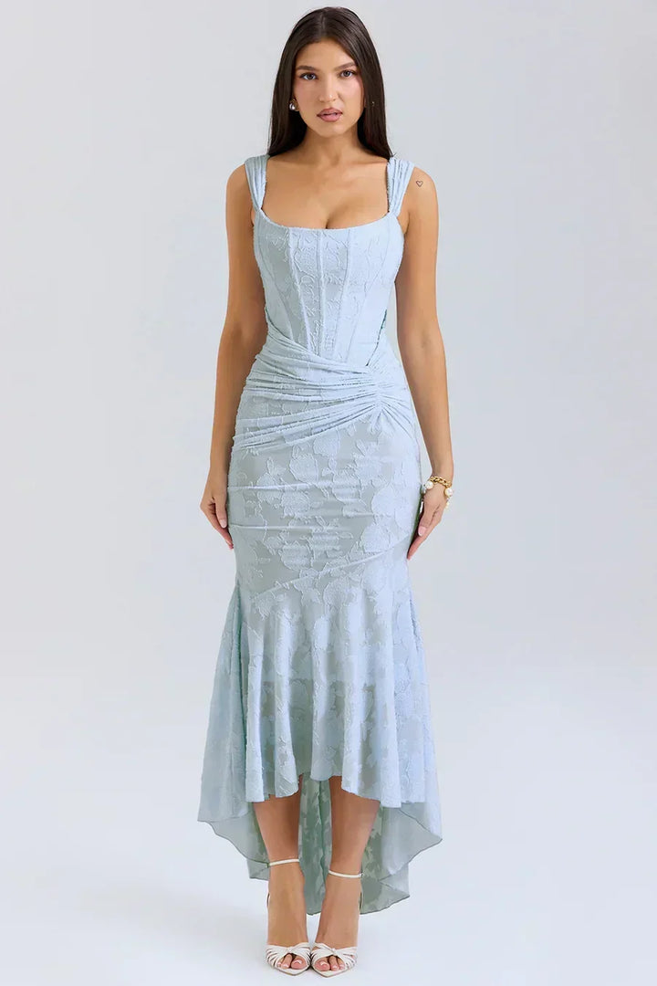 Long Evening Dress for Women with Corset Bodice and Off-Shoulder Design Elegant Ceremony - Elena Harper