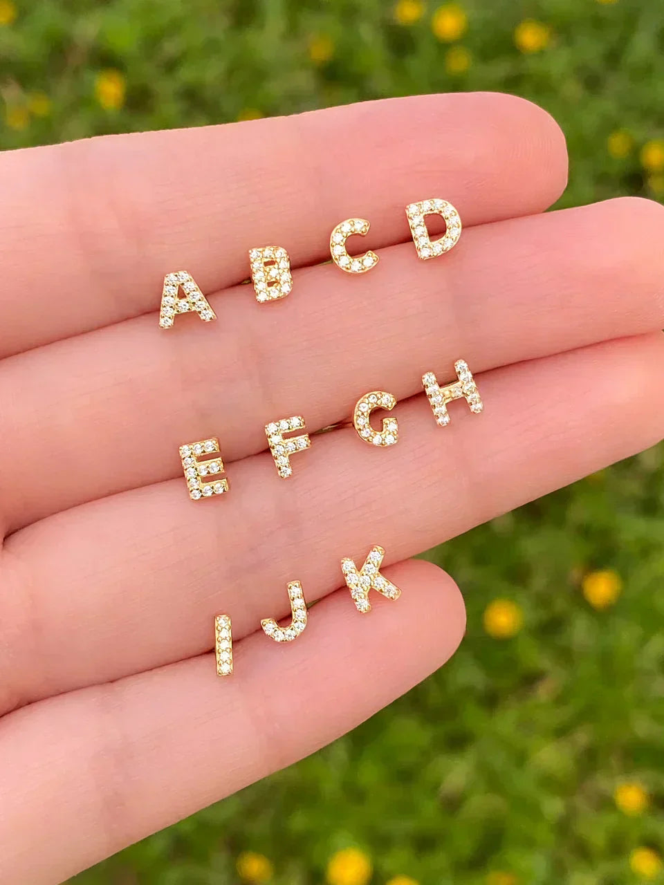 Mikhaela™  |  Letter Earrings 18k Gold