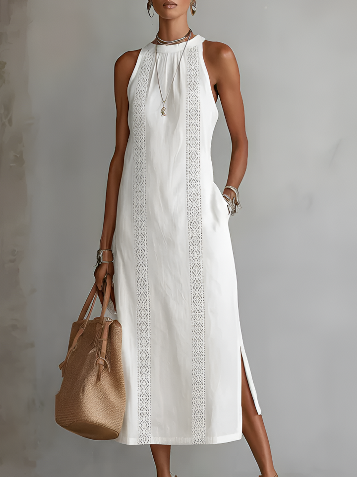 Adora™  |  Midi Dress Mao Collar