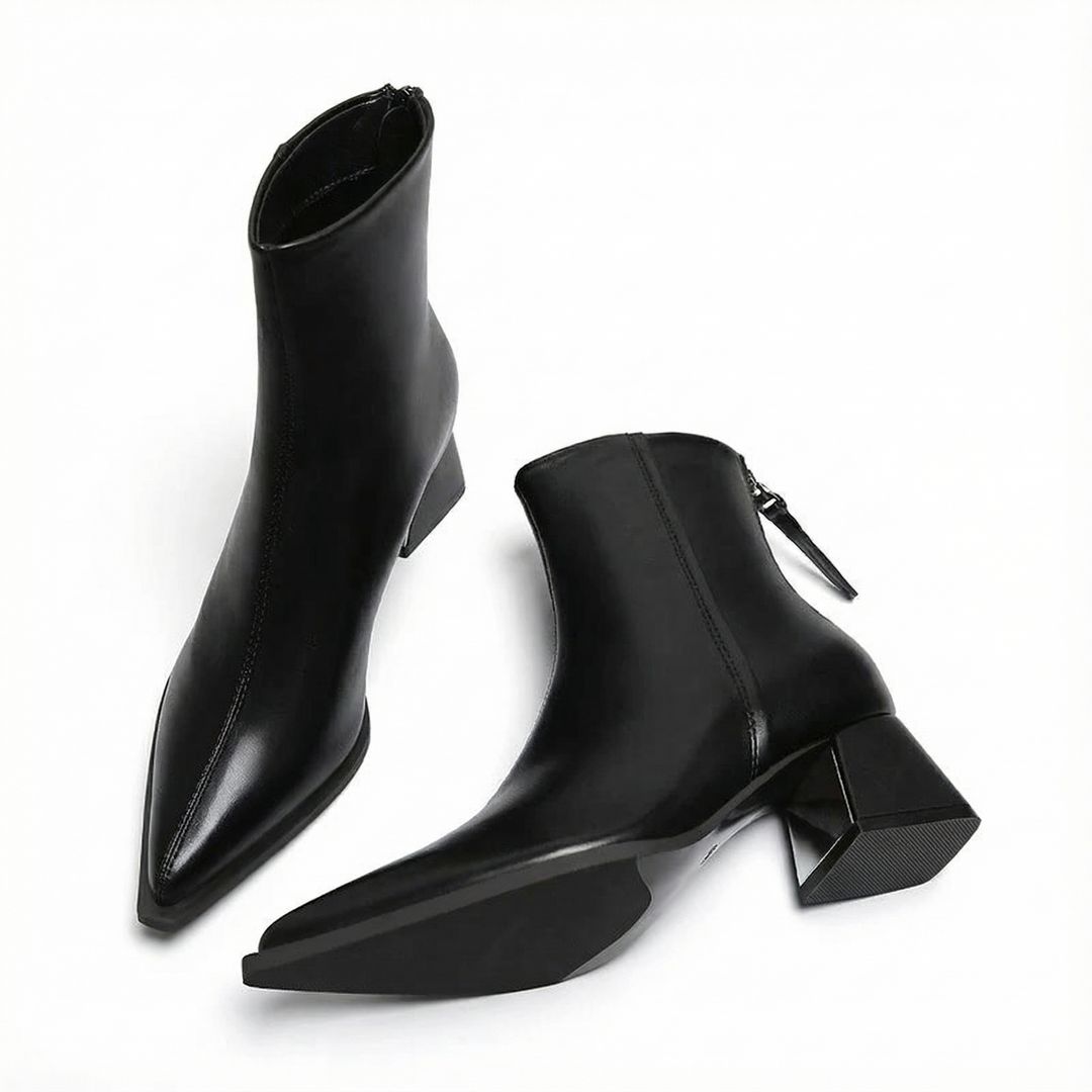 Genevra Elegant and Shiny Ankle Boots, view 4 - Elena Harper
