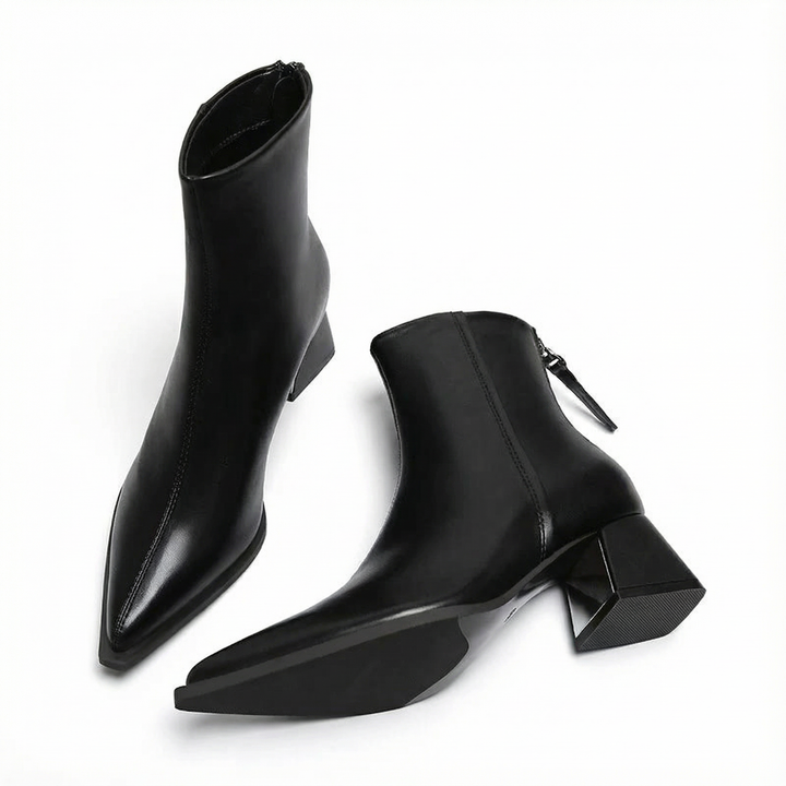 Genevra Elegant and Shiny Ankle Boots, view 4 - Elena Harper