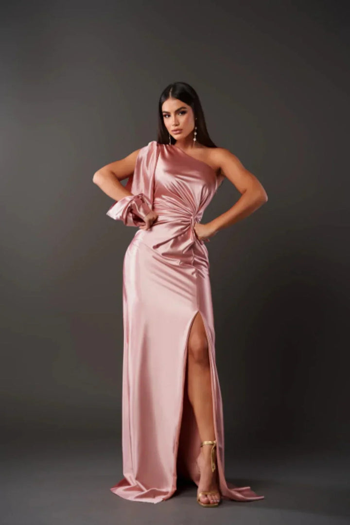 Women's Elegant One-Shoulder Maxi Dress