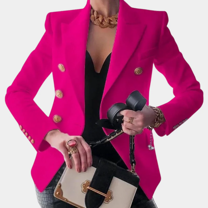 Blazer with Gold-Colored Buttons for Women