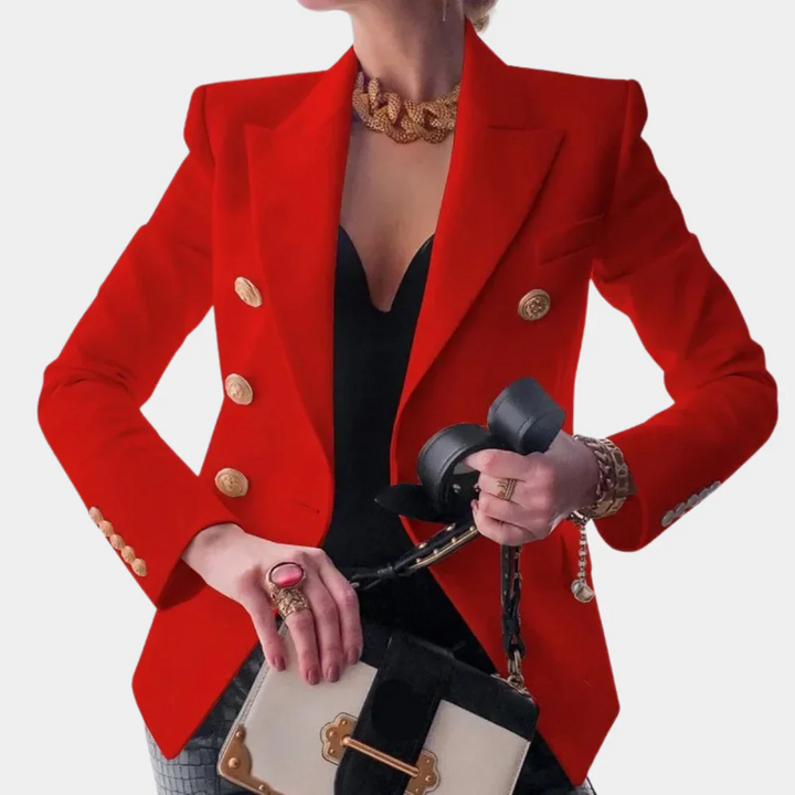 Blazer with Gold-Colored Buttons for Women