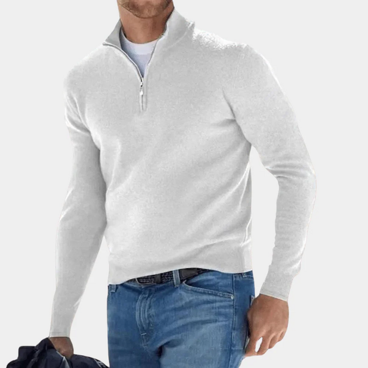 Men's Simple Zipper Sweater