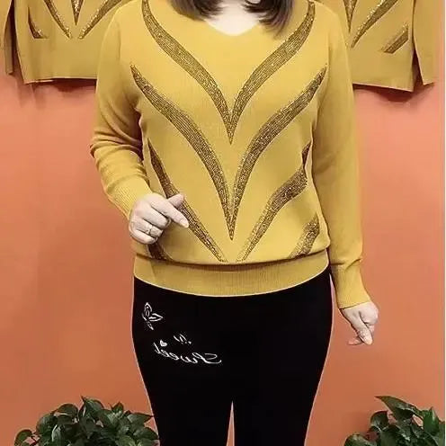 Amycha Loose-fitting, warm knitted sweater with stretch, view 3 - Elena Harper