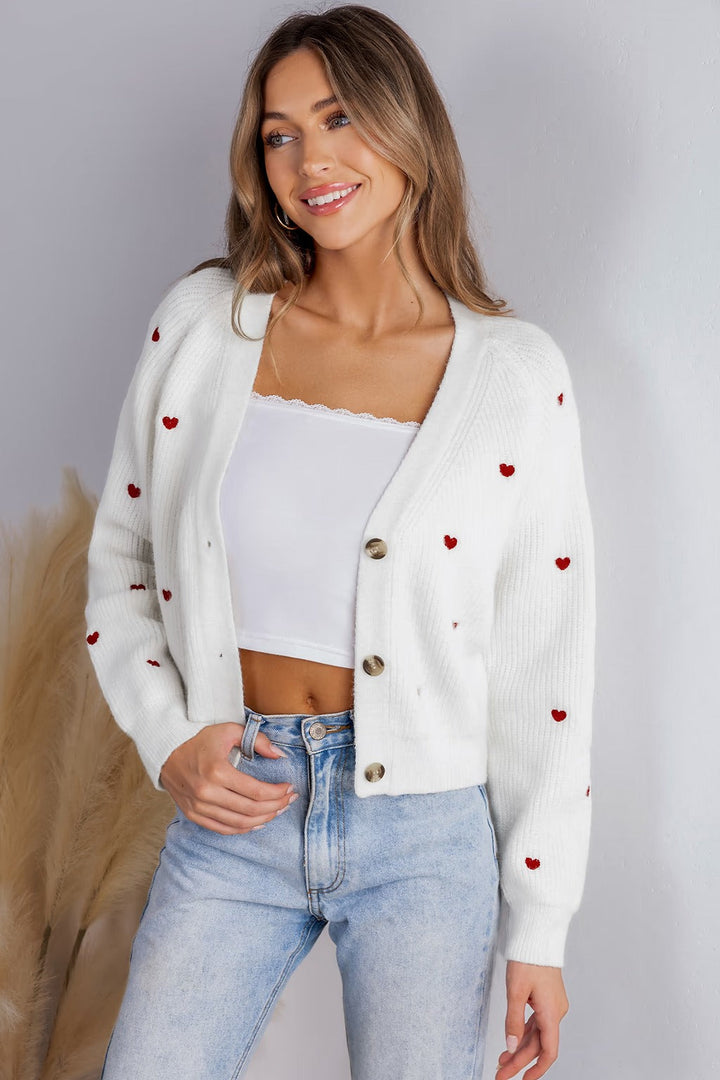 Amaya Timeless Cardigan with Classic V-Neck, view 3 - Elena Harper