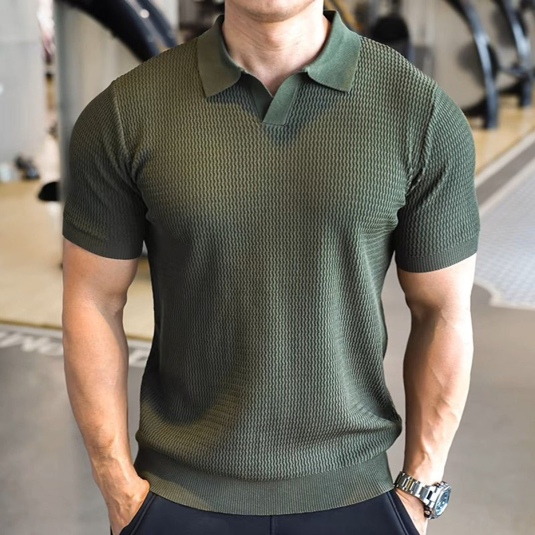 Men's Piqué Knit Polo Athletic Fit Luigi - Elena Harper