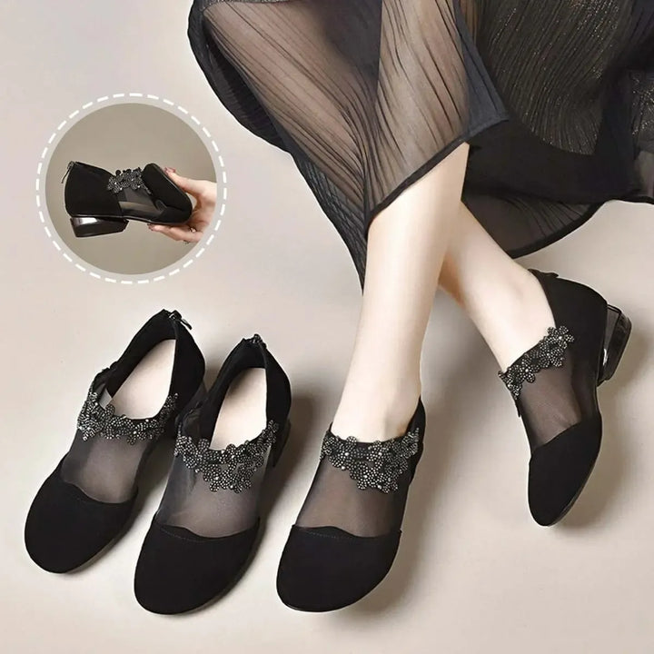Luna Elegant High Heels, Airy Mesh Sole, Soft Comfort., view 7 - Elena Harper
