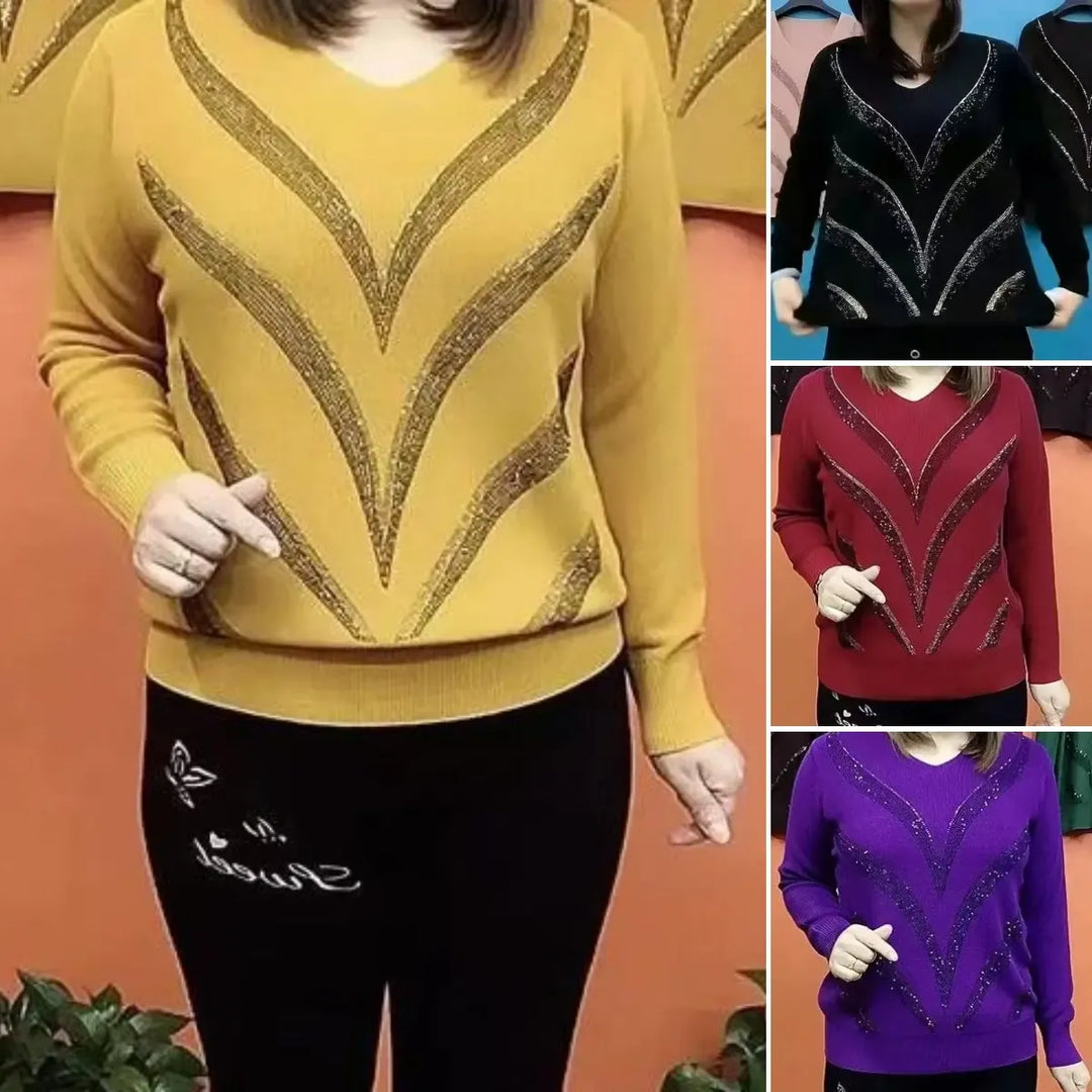 Amycha Loose-fitting, warm knitted sweater with stretch, view 5 - Elena Harper