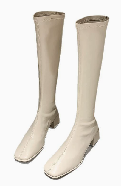 Adele - Stylish Leather Knee-High Boots