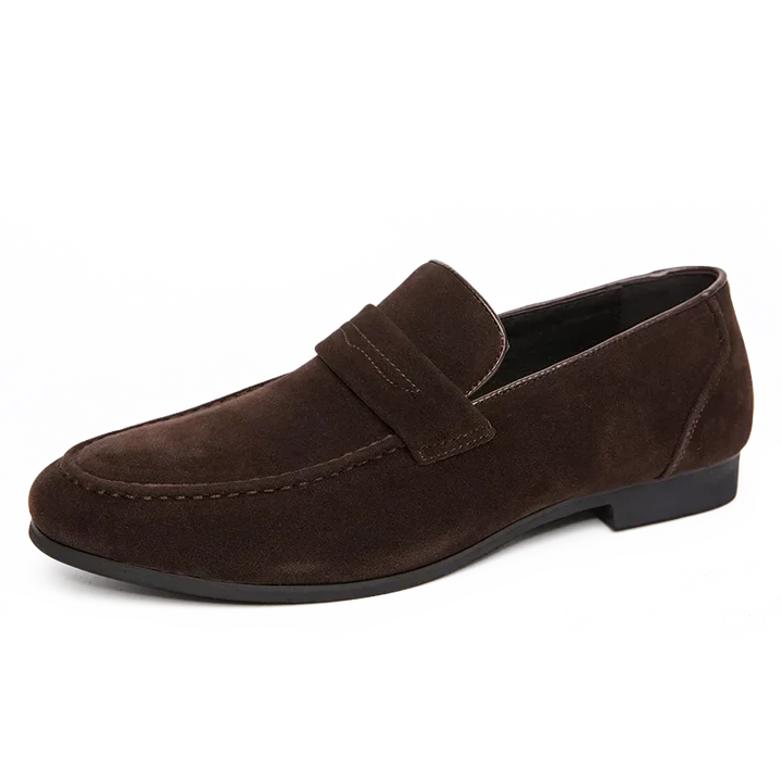 Suede Loafers with Low Profile Sole for Men