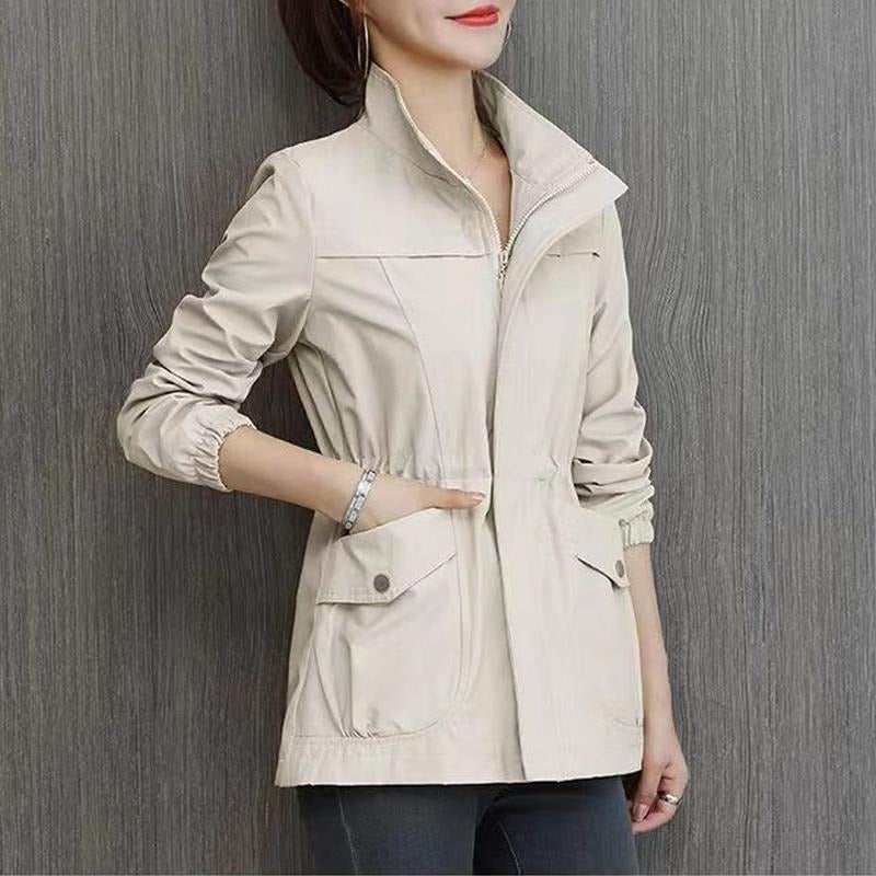 Half-Length Jacket with Pockets for Women