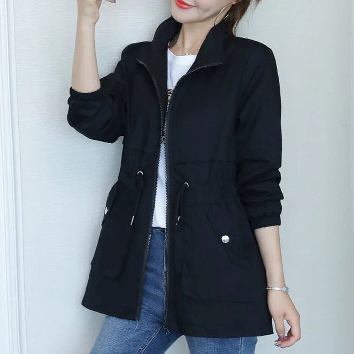Half-Length Jacket with Pockets for Women