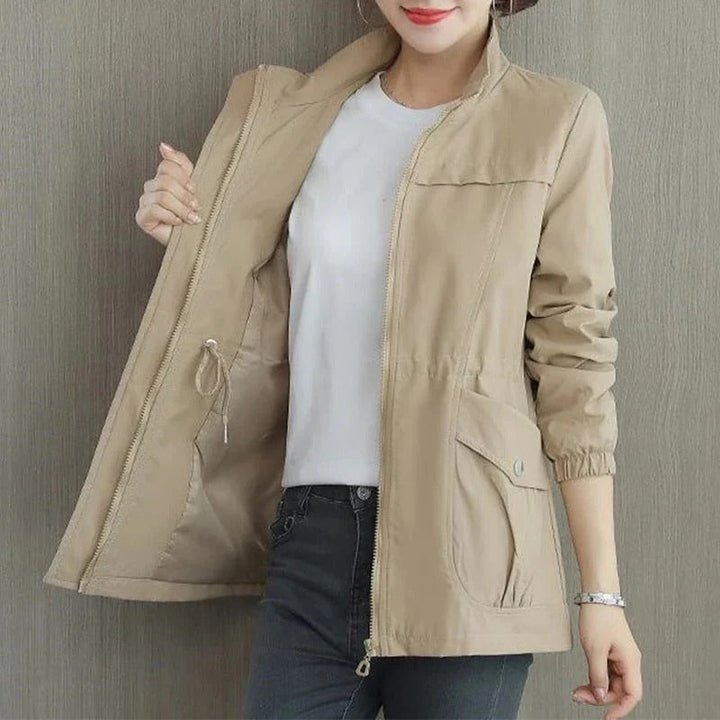 Half-Length Jacket with Pockets for Women