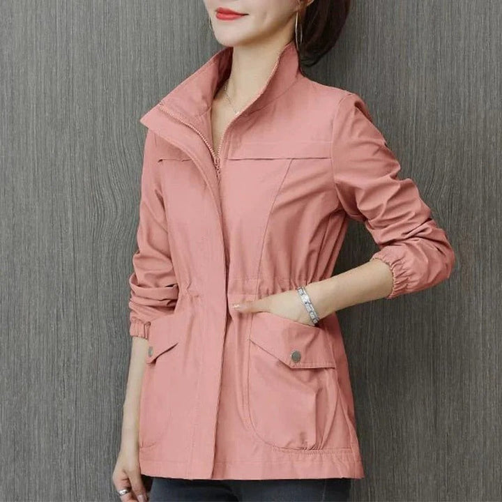 Half-Length Jacket with Pockets for Women
