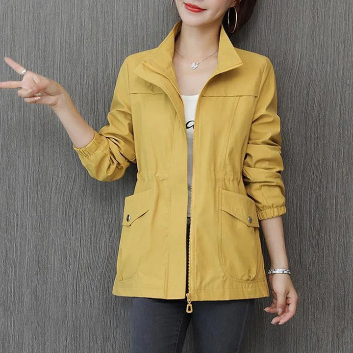 Half-Length Jacket with Pockets for Women