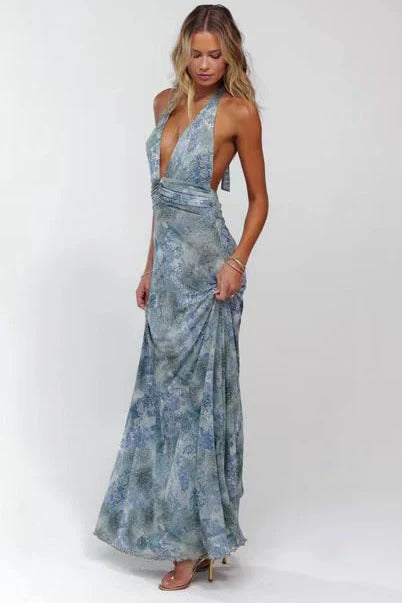 Camoni Polka Dot Diary Maxi Dress