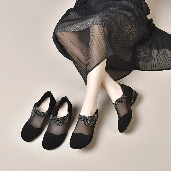 Luna Elegant High Heels, Airy Mesh Sole, Soft Comfort., view 9 - Elena Harper