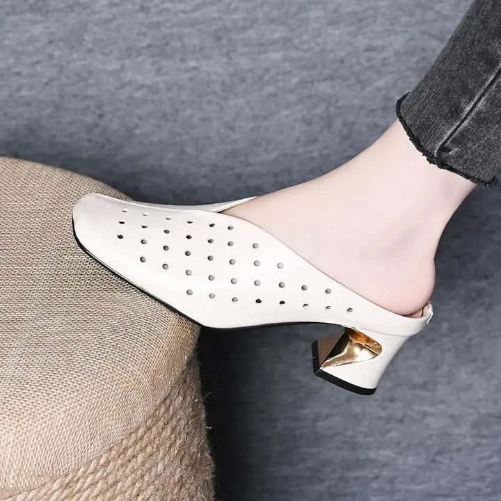 Lina | trendy sandals with a stable, hollow heel