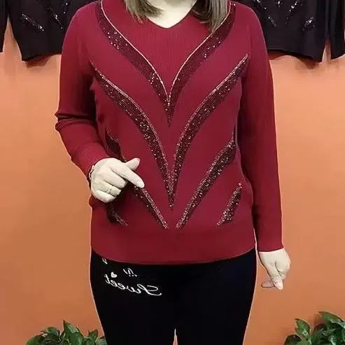 Amycha Loose-fitting, warm knitted sweater with stretch - Elena Harper