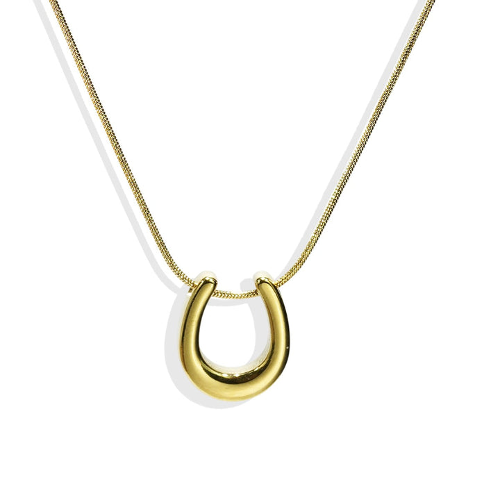 Caitlin Horseshoe Necklace as a Lucky Charm, view 6 - Elena Harper