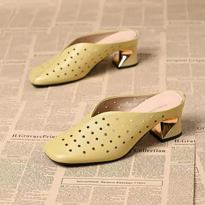 Lina trendy sandals with a stable, hollow heel, view 3 - Elena Harper