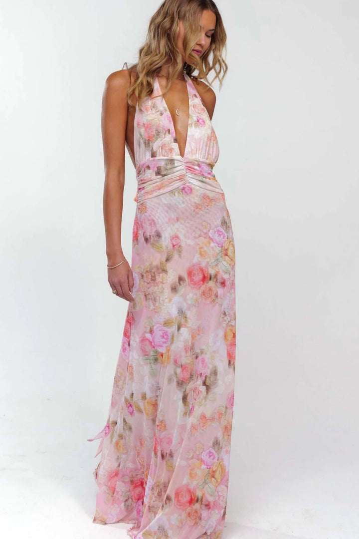 Camoni Polka Dot Diary Maxi Dress