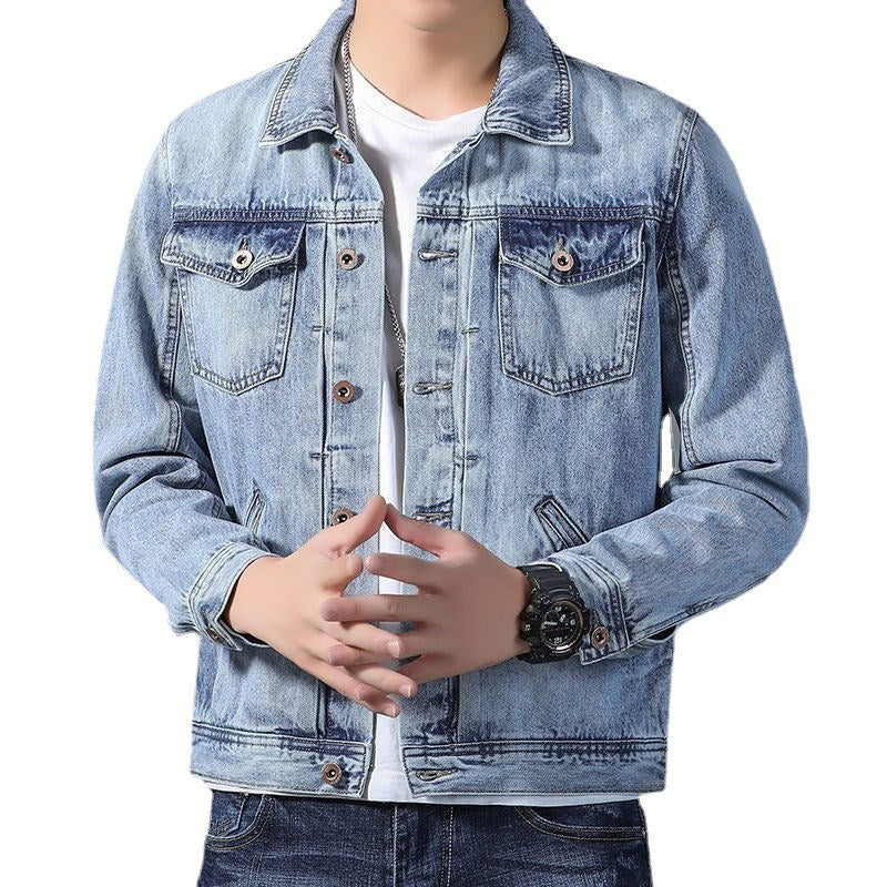 Classic Men's Denim Jacket with Front Pockets - Byron