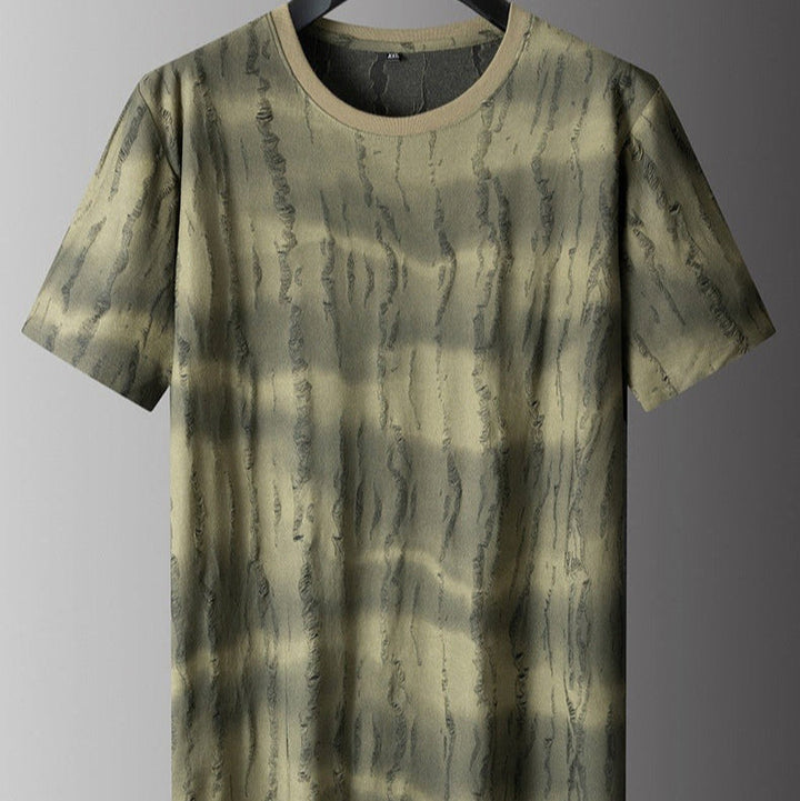 Distressed Effect Printed T-Shirt for Men Gaspard, view 4 - Elena Harper