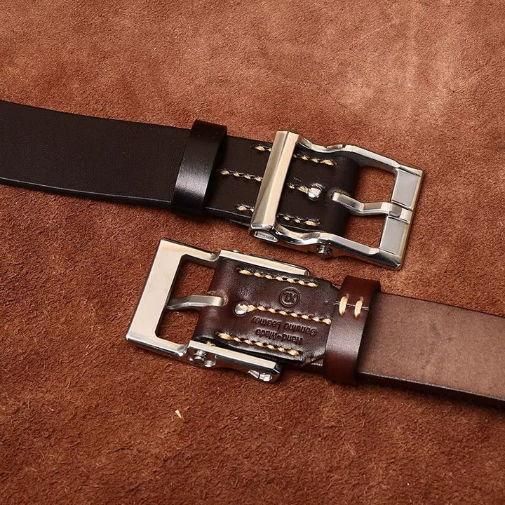 Heritage Leather Belt for Men - Elena Harper