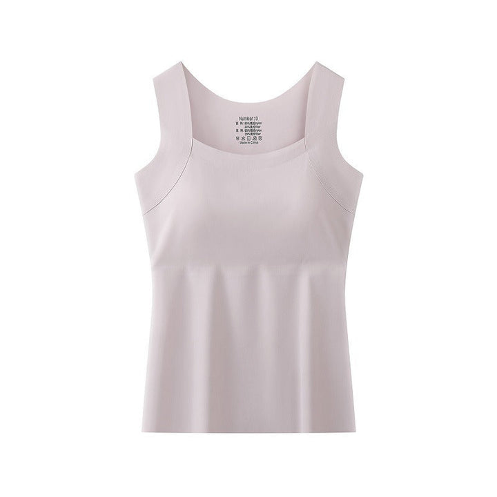 Ladies Tank Top with Built-in Bra - Soft and Comfortable Basic