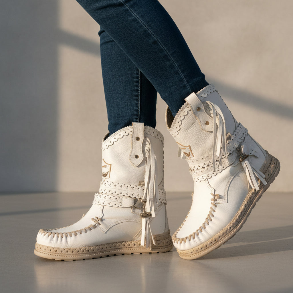 Brianna Stylish Boho Ankle Boots, view 4 - Elena Harper
