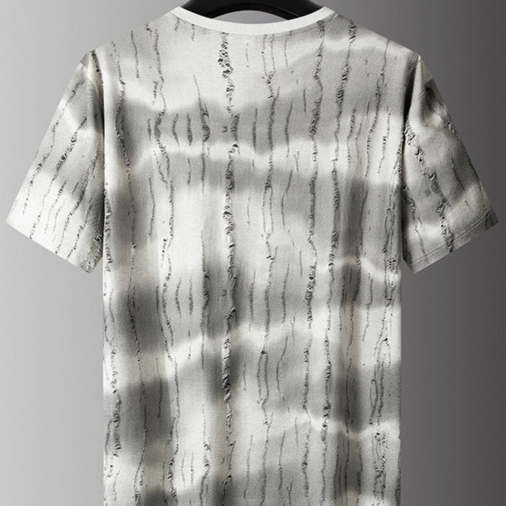 Distressed Effect Printed T-Shirt for Men Gaspard, view 2 - Elena Harper