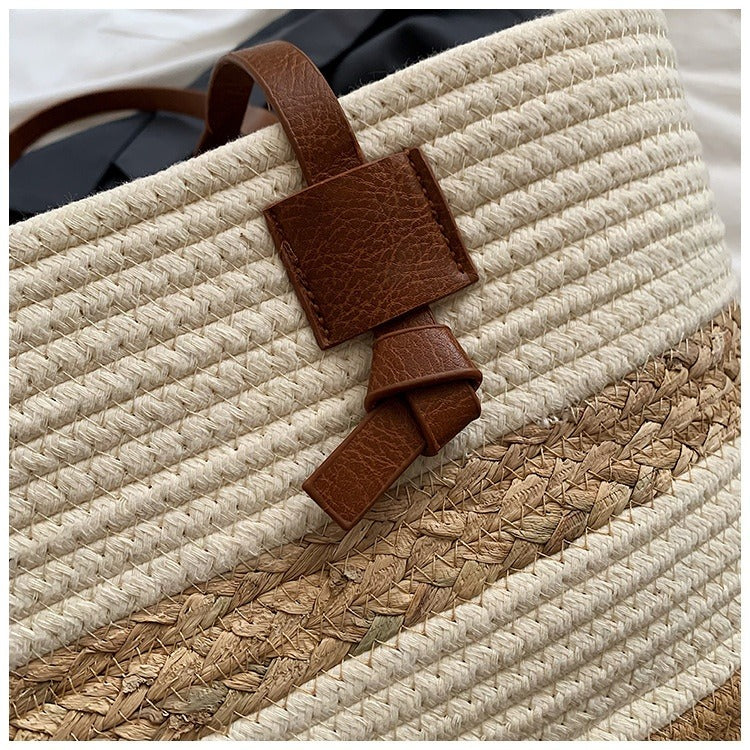 Woven Style Summer Tote Bag for Women - Loretta