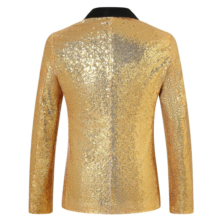 Glitter Jacket with Collar for Men