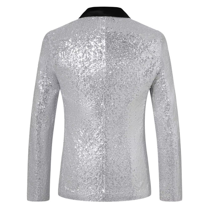 Glitter Jacket with Collar for Men
