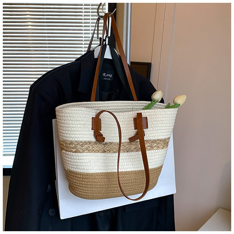 Woven Style Summer Tote Bag for Women - Loretta