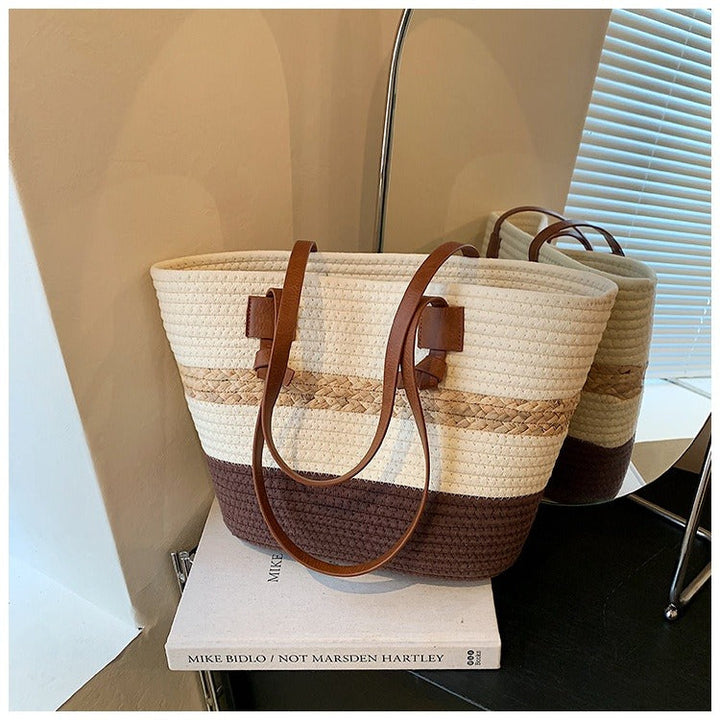Woven Style Summer Tote Bag for Women - Loretta