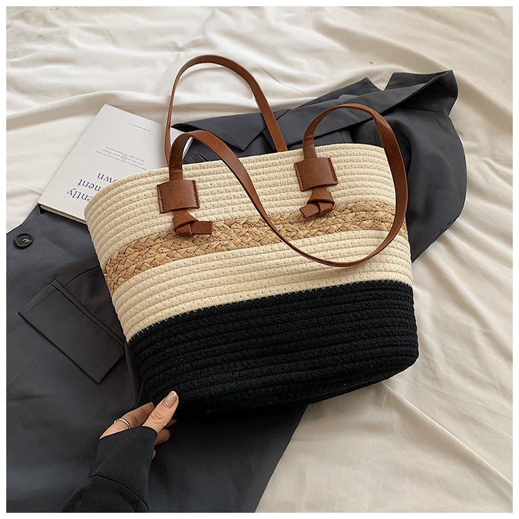 Woven Style Summer Tote Bag for Women - Loretta