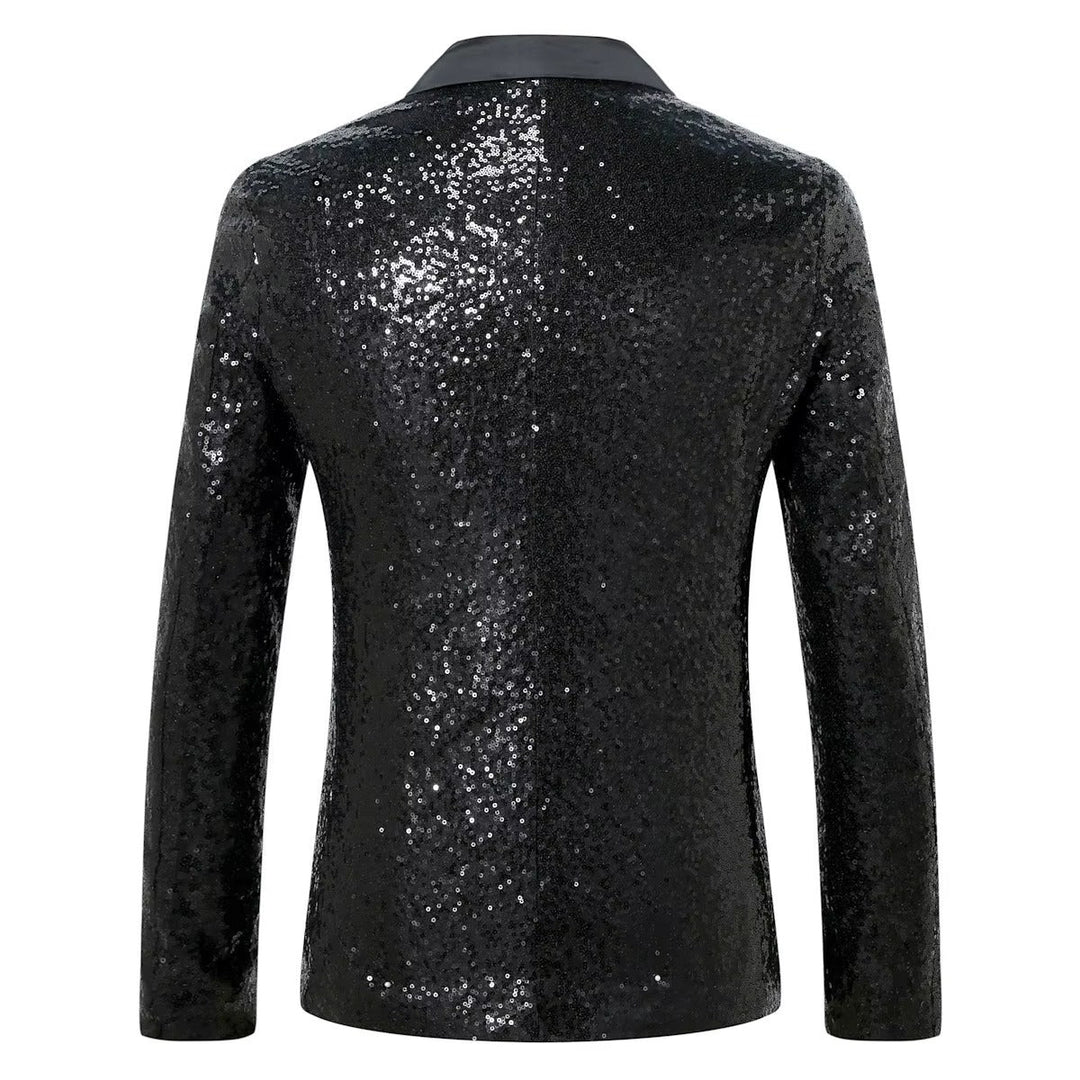 Glitter Jacket with Collar for Men