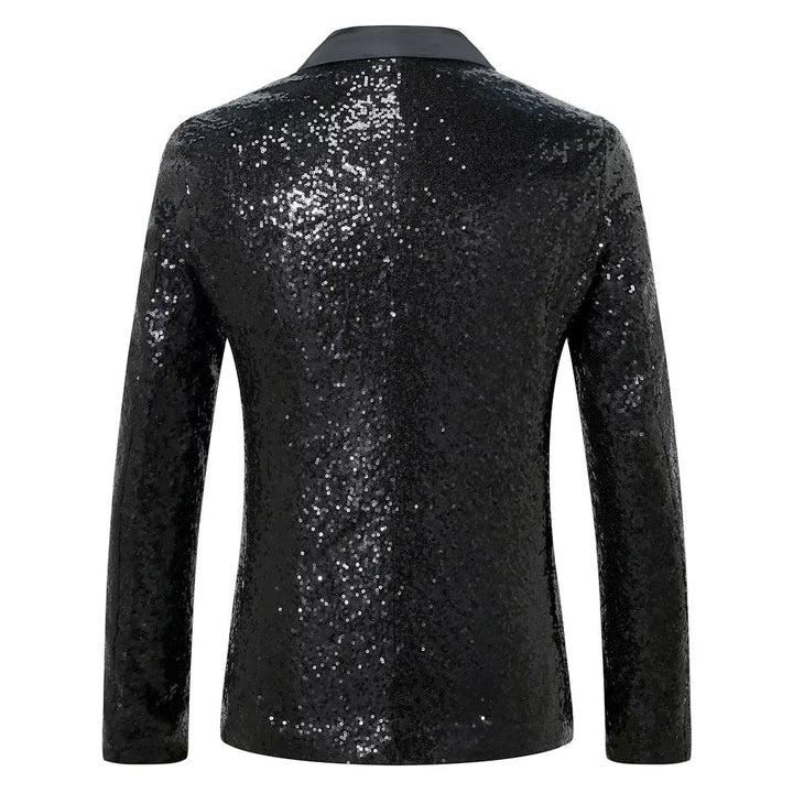 Glitter Jacket with Collar for Men