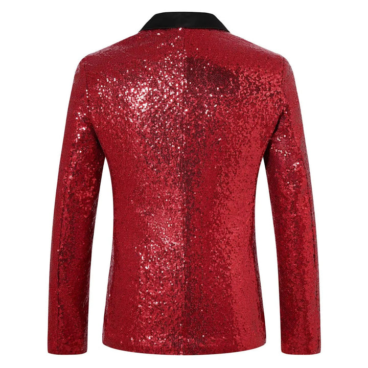Glitter Jacket with Collar for Men