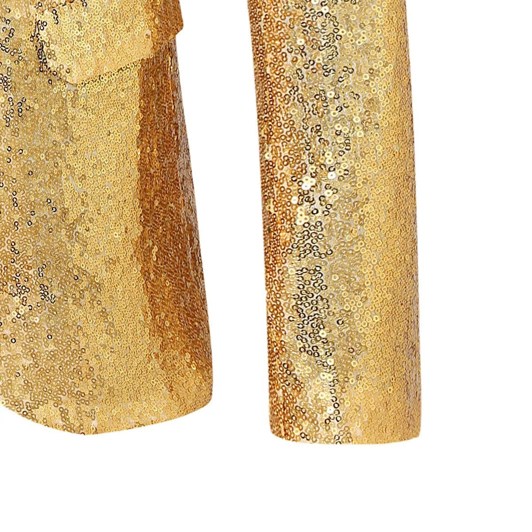 Glitter Jacket with Collar for Men
