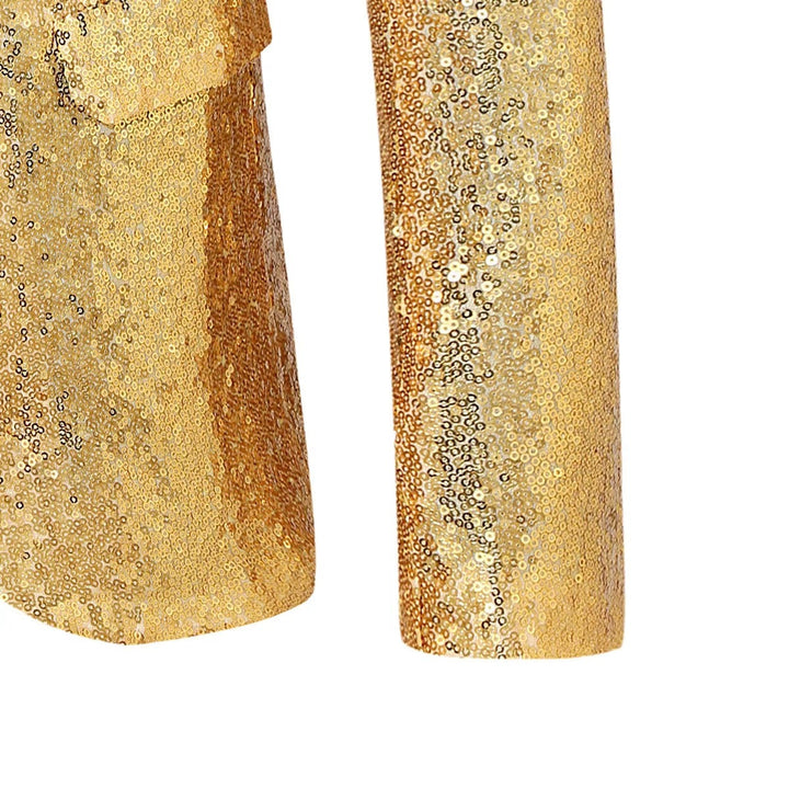 Glitter Jacket with Collar for Men