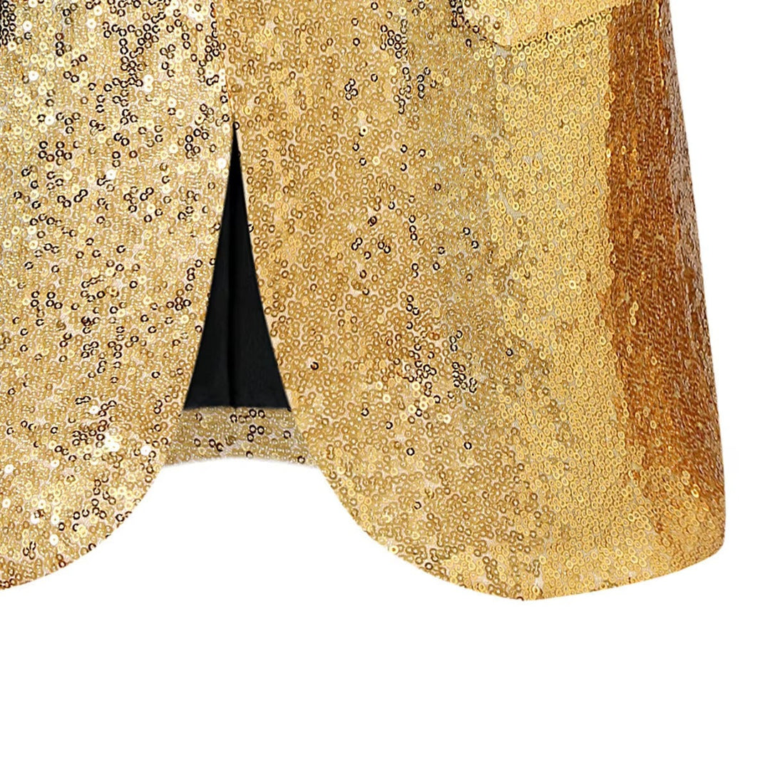 Glitter Jacket with Collar for Men