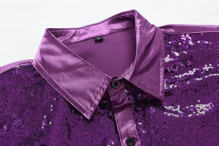 Satin Glitter Shirt for Men